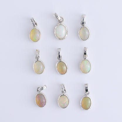 One Opal Sterling Silver Pendant (chain not included) - Expert Wholesale and Supplier of Wholesale Crystals & Bulk Gemstones, ["Opal","Pendant","sterling silver"]