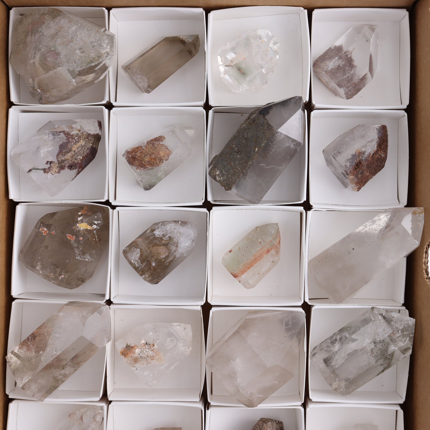 Garden Quartz Towers Set of 20 - Expert Wholesale and Supplier of Wholesale Crystals & Bulk Gemstones, ["Garden Quartz","Quartz","Towers"]