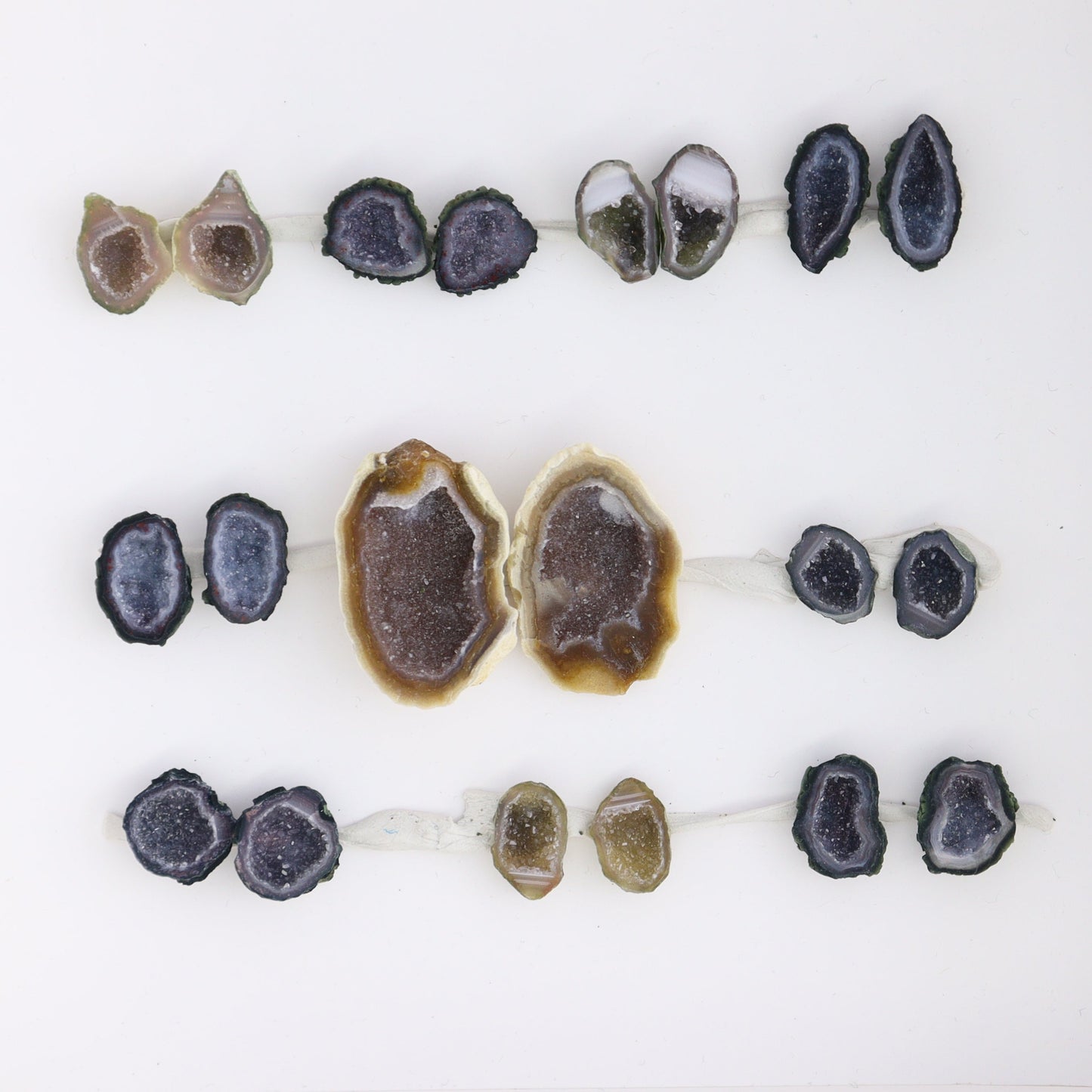Tabasco Geodes 10 Pairs - Expert Wholesale and Supplier of Wholesale Crystals & Bulk Gemstones, ["Geodes","Tabasco Geode"]