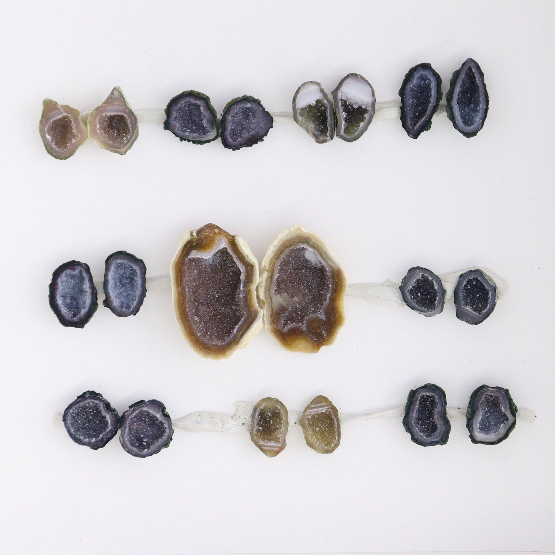 Tabasco Geodes 10 Pairs - Expert Wholesale and Supplier of Wholesale Crystals & Bulk Gemstones, ["Geodes","Tabasco Geode"]
