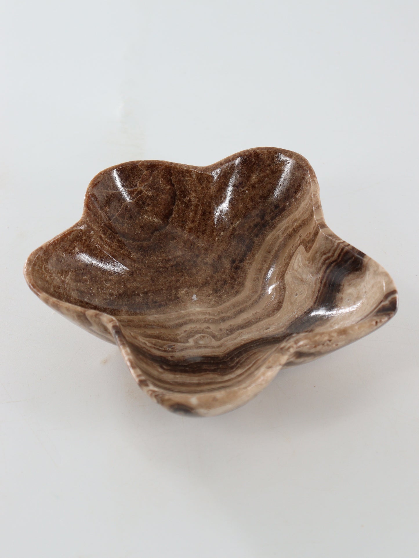 Chocolate Onyx Flower Bowls Set of 5 - Expert Supplier of Wholesale Crystals & Bulk Gemstones