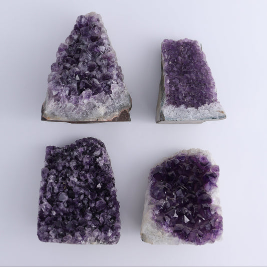Uruguay Amethyst Cut Base Set of 4 - Expert Wholesale and Supplier of Wholesale Crystals & Bulk Gemstones, ["Amethyst","Cut Base","Uruguay"]