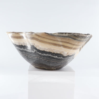 Mexican Onyx/Calcite Bowl (L) 20" x (W) 15" x (H) 7"