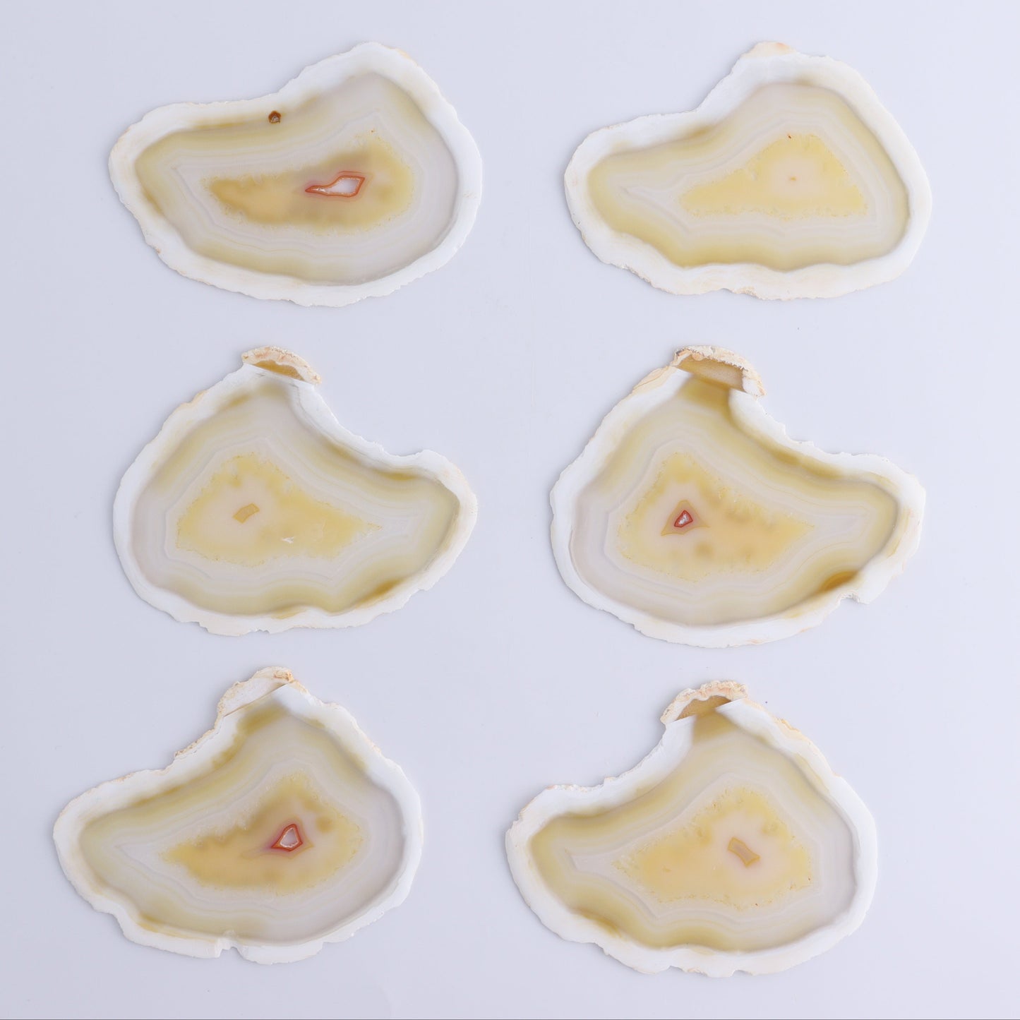 Iris Agate Slices Set of 6 - Expert Wholesale and Supplier of Wholesale Crystals & Bulk Gemstones, ["Agate","Iris Agate","Slices and Slabs"]
