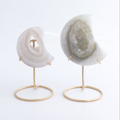 Agate Moons with Stand Set of 5 - Expert Wholesale and Supplier of Wholesale Crystals & Bulk Gemstones, ["Agate","Brazil","moons"]