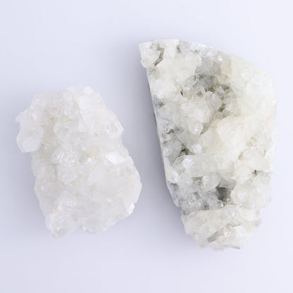 Apophyllite Clusters Set of 6 - Expert Wholesale and Supplier of Wholesale Crystals & Bulk Gemstones, ["Apophyllite","Clusters","Flats"]