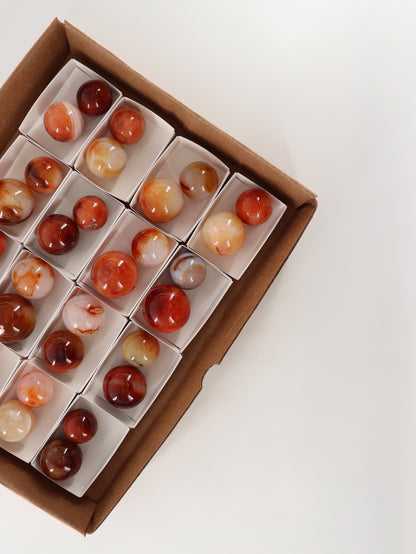 Carnelian Spheres Set of 32 - Expert Wholesale and Supplier of Wholesale Crystals & Bulk Gemstones, []