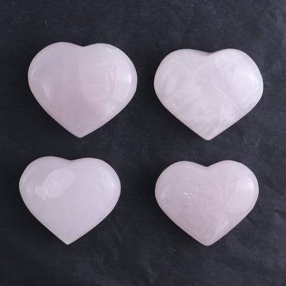 Pink Mangano Calcite Hearts Set of 12