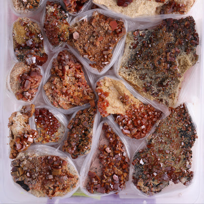 Vanadinite on Barite Flat from Morocco - Expert Wholesale and Supplier of Wholesale Crystals & Bulk Gemstones, ["Barite","Flats","Morocco","Vanadinite","Vanadinite Barite"]