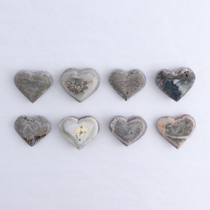 Amethyst Hearts Set of 8