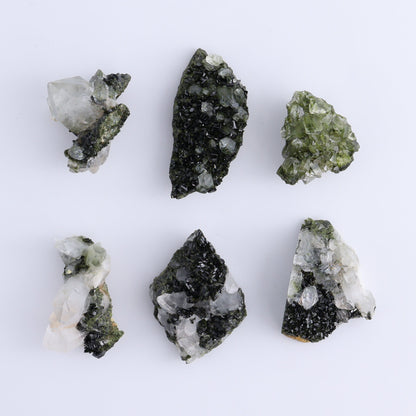 Epidote Set of 15 - Expert Wholesale and Supplier of Wholesale Crystals & Bulk Gemstones, ["epidote","flat","Flats"]