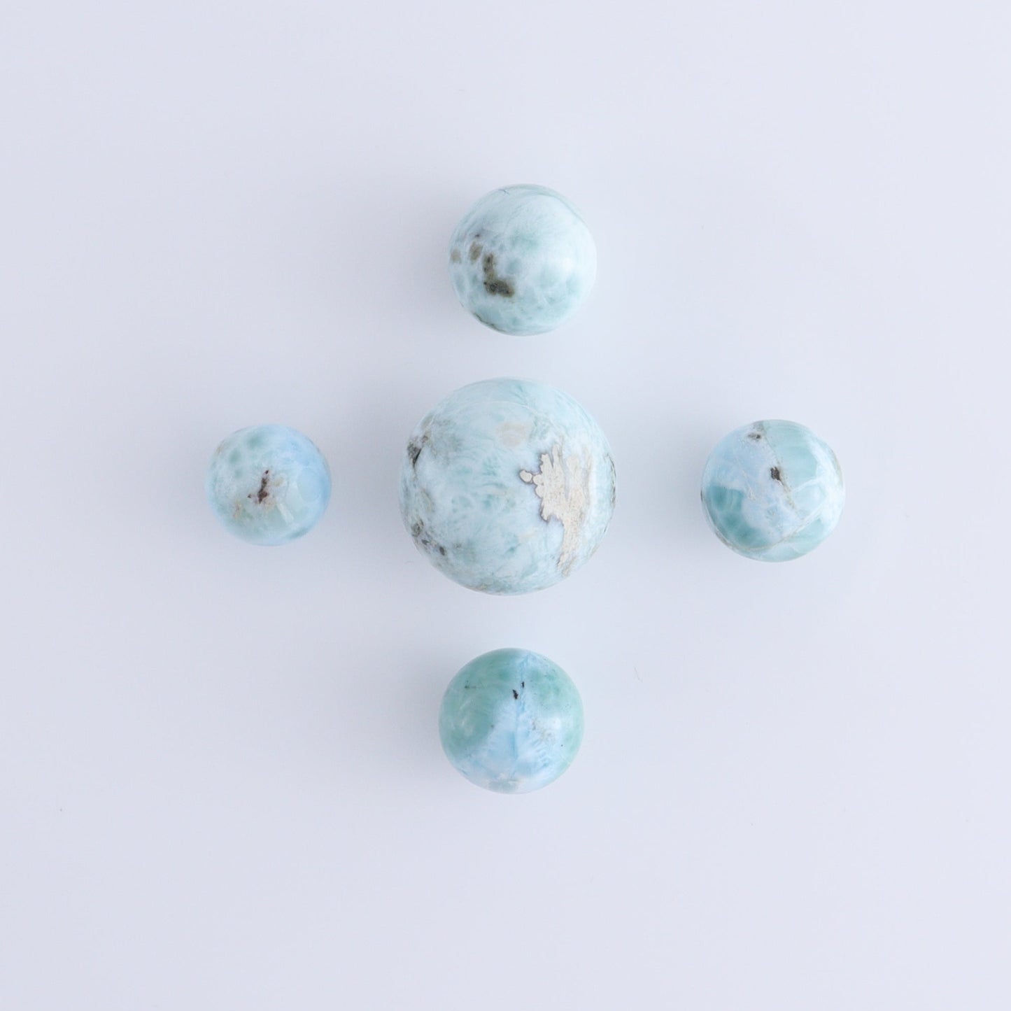 Larmiar Spheres Set of 10 - Expert Wholesale and Supplier of Wholesale Crystals & Bulk Gemstones, ["Larimar","Spheres"]