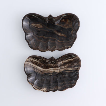 One Butterfly Bowl Mexican Onyx/Calcite Chocolate
