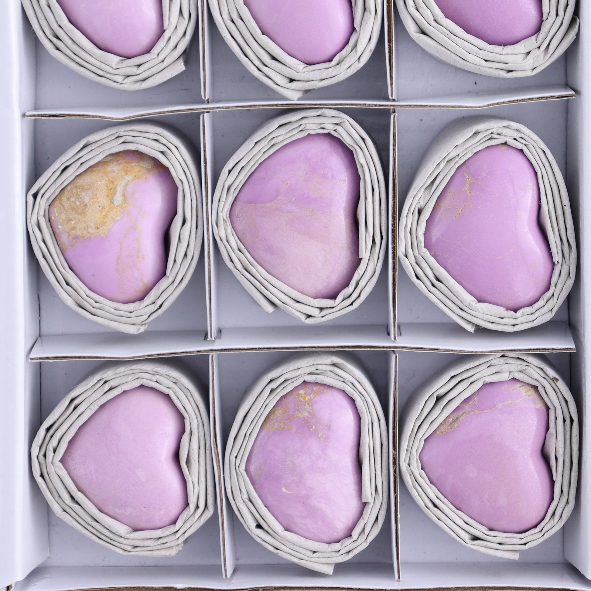 Phosphosiderite Hearts Set of 12 - Expert Wholesale and Supplier of Wholesale Crystals & Bulk Gemstones, ["Hearts","Phosphosiderite"]