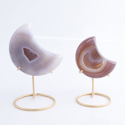 Agate Moons with Stand Set of 5 - Expert Wholesale and Supplier of Wholesale Crystals & Bulk Gemstones, ["Agate","Brazil","moons"]