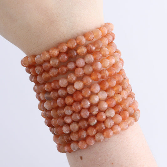 One Sunstone Faceted Bracelet | Mi Esperanza Minerals | Supplier of Crystals and Onyx