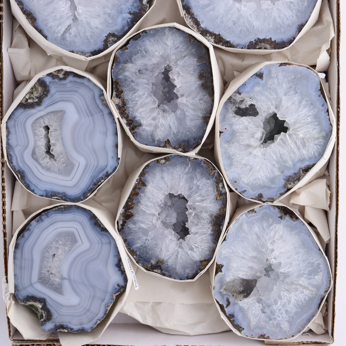 Las Choyas Geodes Set of 8 - Expert Wholesale and Supplier of Wholesale Crystals & Bulk Gemstones, ["Geodes","las choyas","Mexico"]