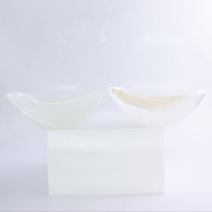 One Mexican Onyx/Calcite White Small Oval Bowl - Expert Wholesale and Supplier of Wholesale Crystals & Bulk Gemstones, ["bowl","Bowls","Calcite","Catalog Onyx","Decorative Dish","Mexico","onyx"]