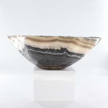 Mexican Onyx/Calcite Bowl (L) 20" x (W) 15" x (H) 7"