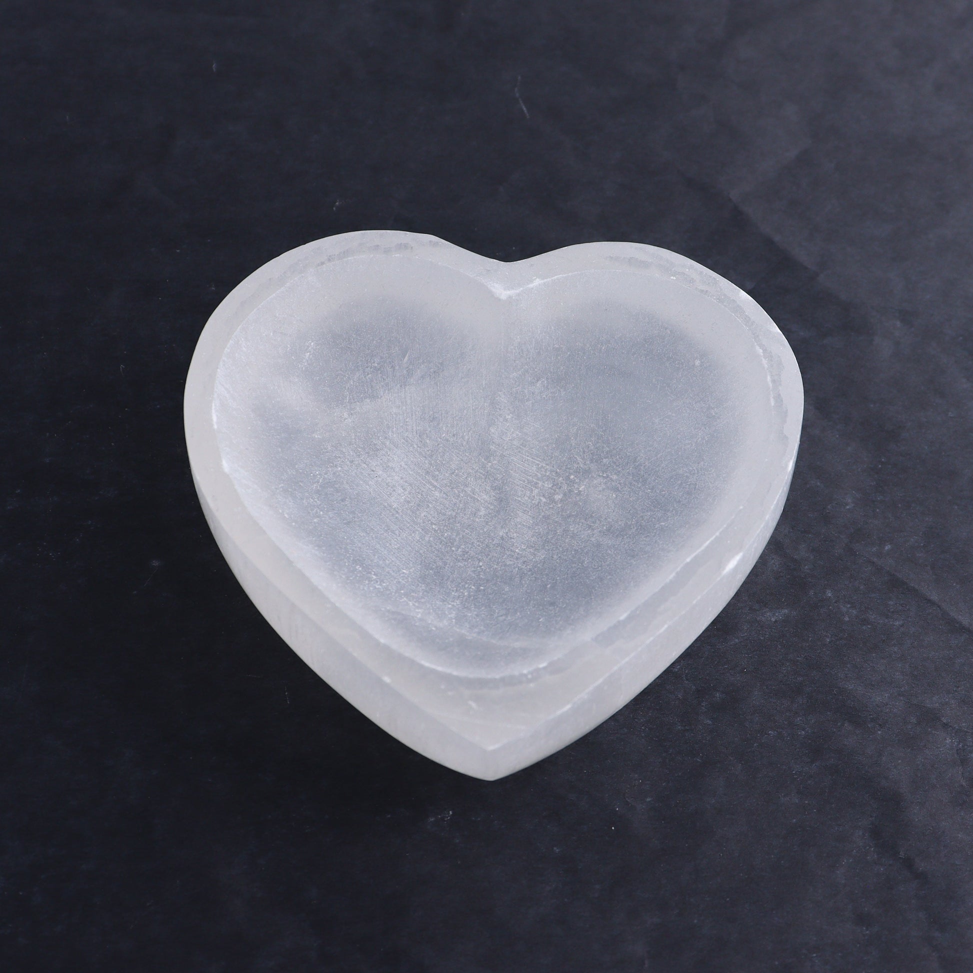 One Selenite (Satin Spar) Heart Bowl - Expert Wholesale and Supplier of Wholesale Crystals & Bulk Gemstones, ["bowl","Bowls","Hearts","Morocco","Selenite"]