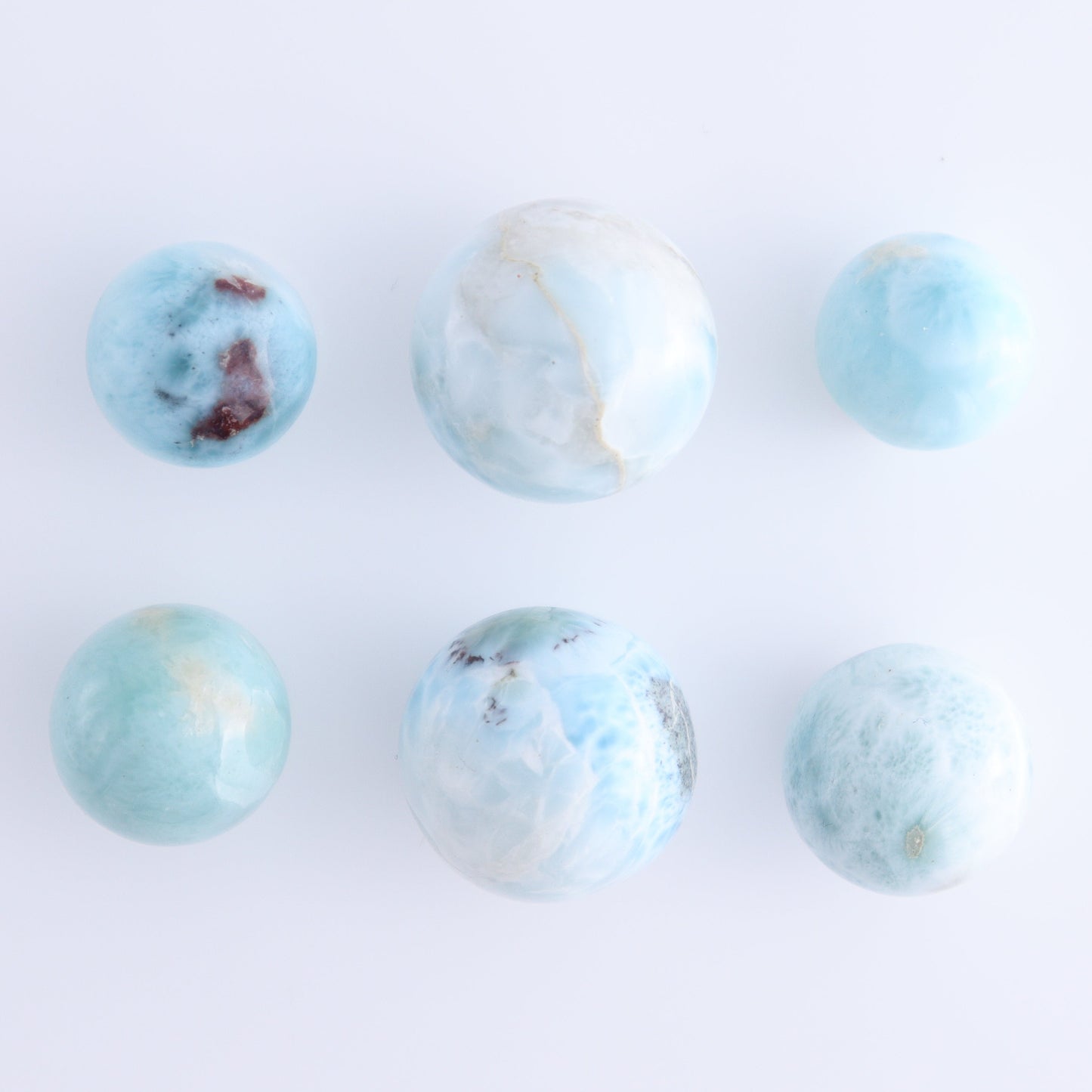 Larimar Spheres Set of 10 - Expert Wholesale and Supplier of Wholesale Crystals & Bulk Gemstones, ["Larimar","Spheres"]