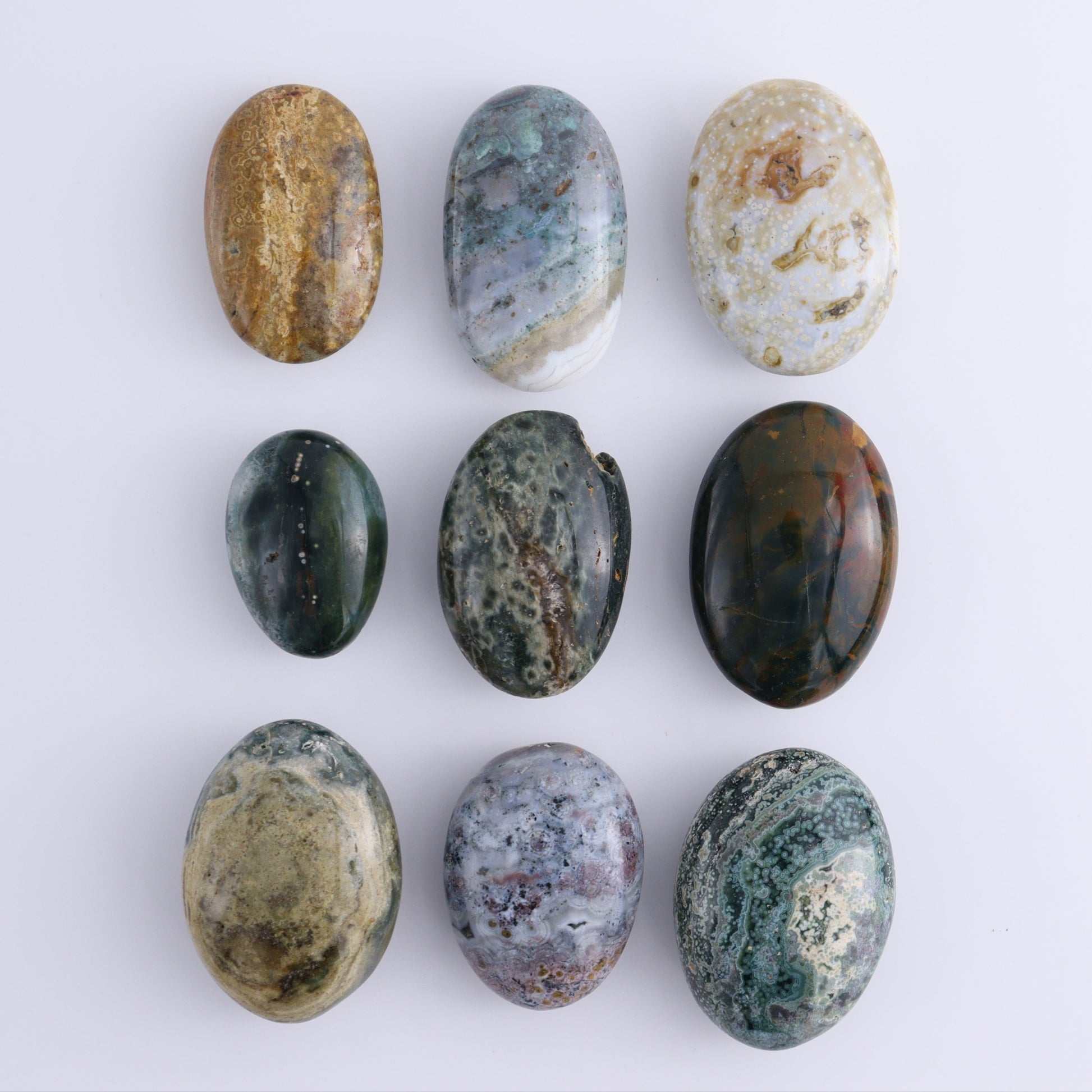 Ocean Jasper Palm Stones 1kg Set - Expert Wholesale and Supplier of Wholesale Crystals & Bulk Gemstones, ["Ocean Jasper","Palm Stones"]