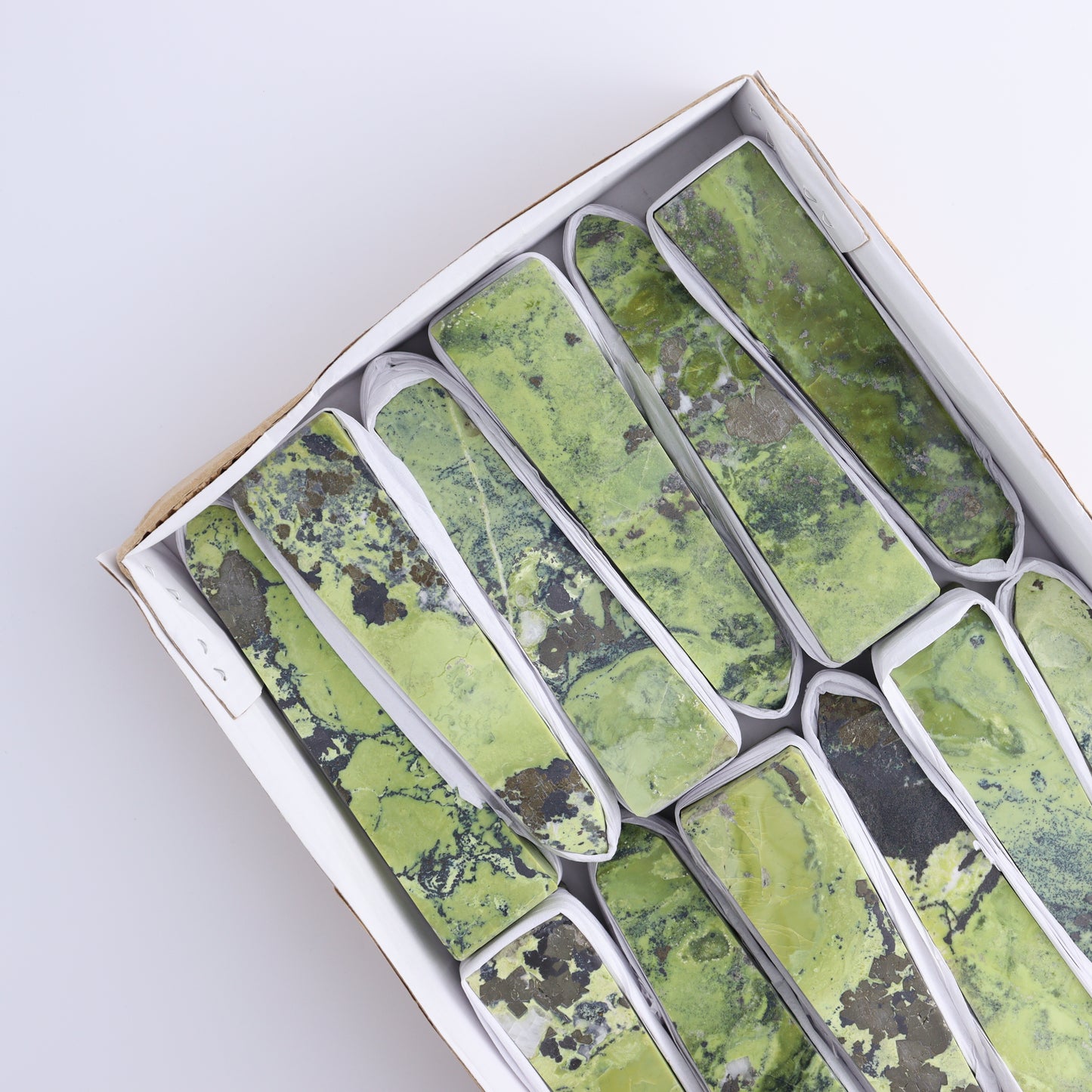 Serpentine Obelisk Set of 13 - Expert Wholesale and Supplier of Wholesale Crystals & Bulk Gemstones, ["Obelisk","Peru","serpentine"]