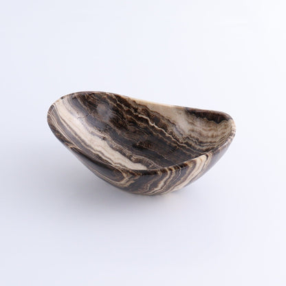 One Mexican Onyx/Calcite Chocolate Small Oval Bowl - Expert Wholesale and Supplier of Wholesale Crystals & Bulk Gemstones, ["bowl","Bowls","Calcite","Catalog Onyx","Decorative Dish","Mexico","onyx"]