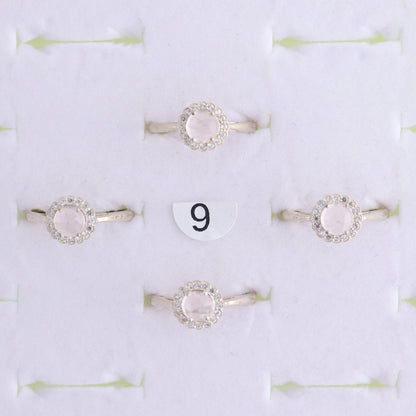 One Rose Quartz Ring - Expert Wholesale and Supplier of Wholesale Crystals & Bulk Gemstones, ["India","Ring","Rose Quartz","sterling silver"]