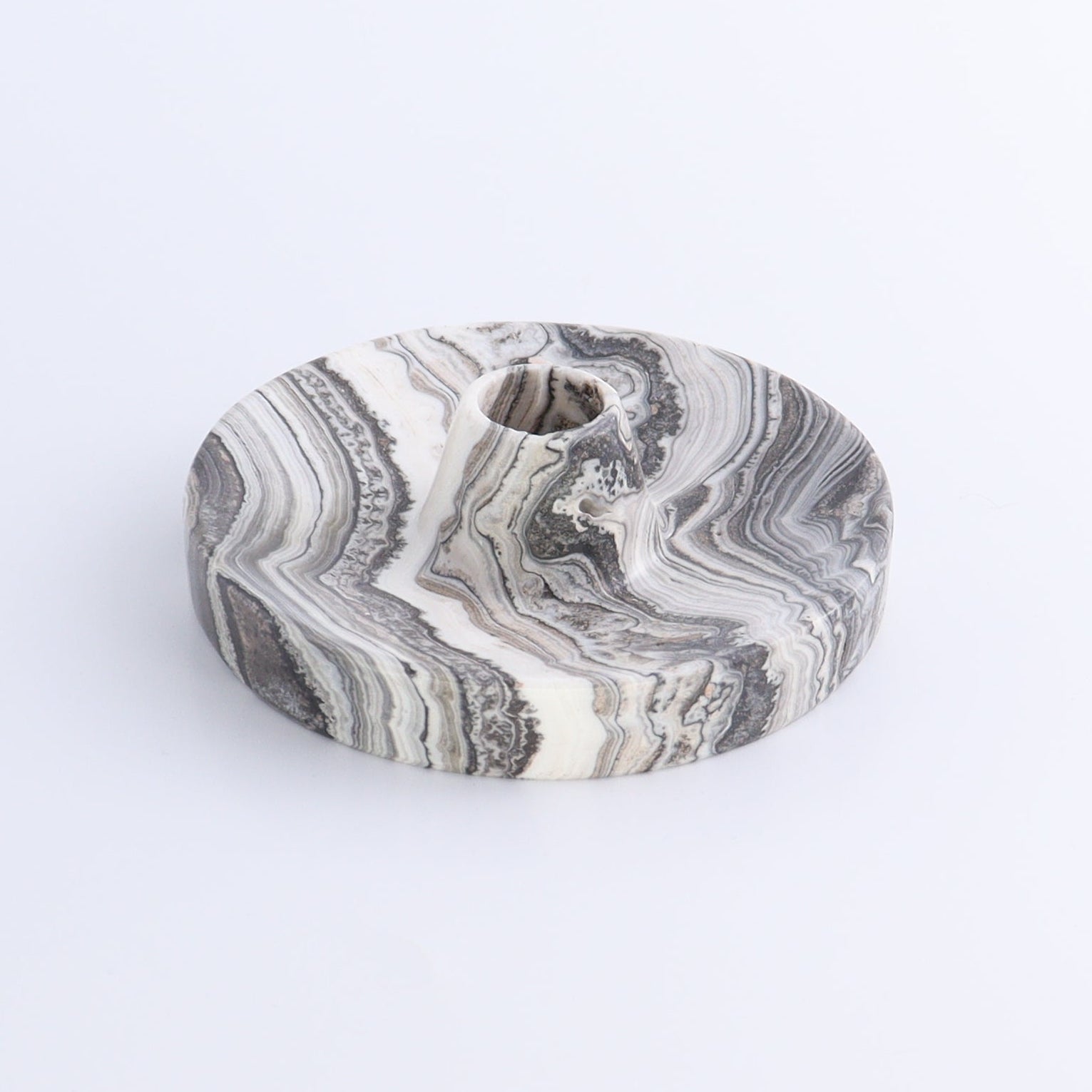 One Palo Santo/Incense/Candle Holder Mexican Onyx/Calcite White Zebra - Expert Wholesale and Supplier of Wholesale Crystals & Bulk Gemstones, ["Calcite","Candle Holder","Catalog Onyx","Incense holders","Mexico","onyx","Palo Santo Holder"]