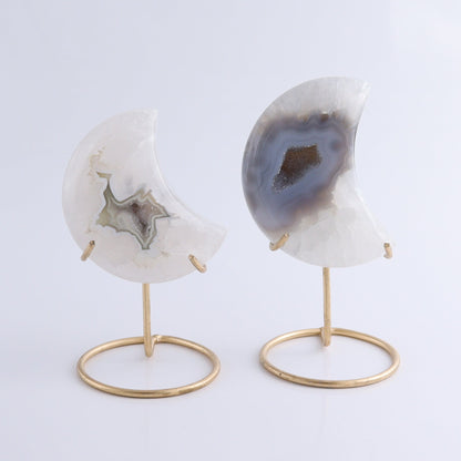 Agate Moons with Stand Set of 6 - Expert Wholesale and Supplier of Wholesale Crystals & Bulk Gemstones, ["Agate","Brazil","moons"]