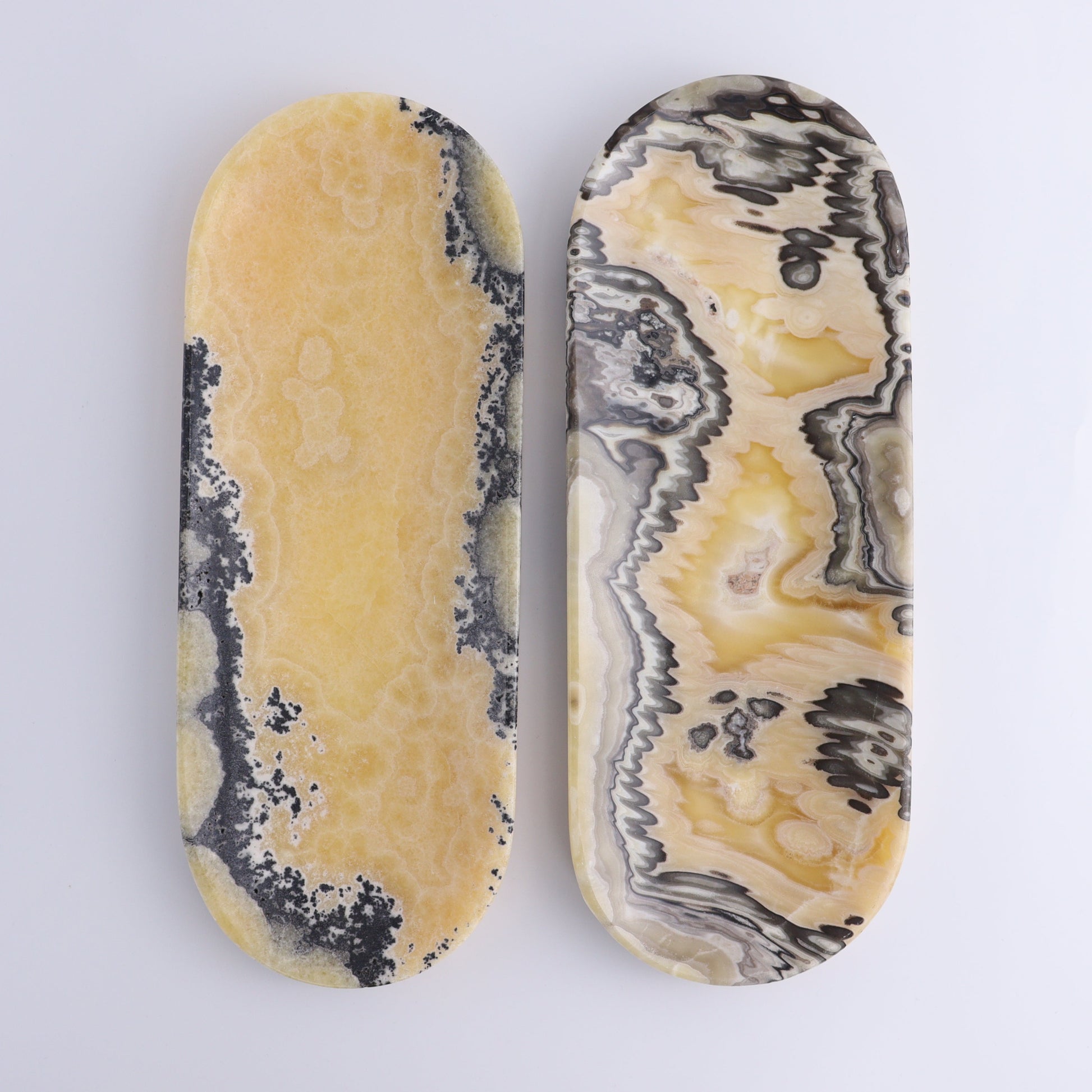 One Zebra Yellow/Orange Onyx Oval Dish - Expert Wholesale and Supplier of Wholesale Crystals & Bulk Gemstones, ["Catalog Onyx","Decorative Dish","Mexico","onyx","Oval Dish"]