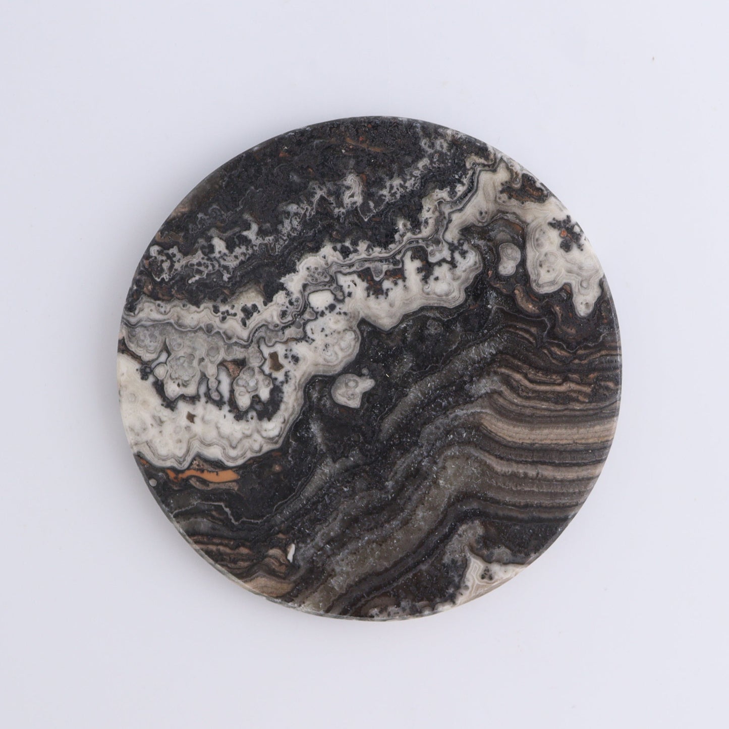 One Zebra Onyx Coaster - Expert Wholesale and Supplier of Wholesale Crystals & Bulk Gemstones, ["Catalog Onyx","coaster","Mexico","onyx","Zebra Onyx"]