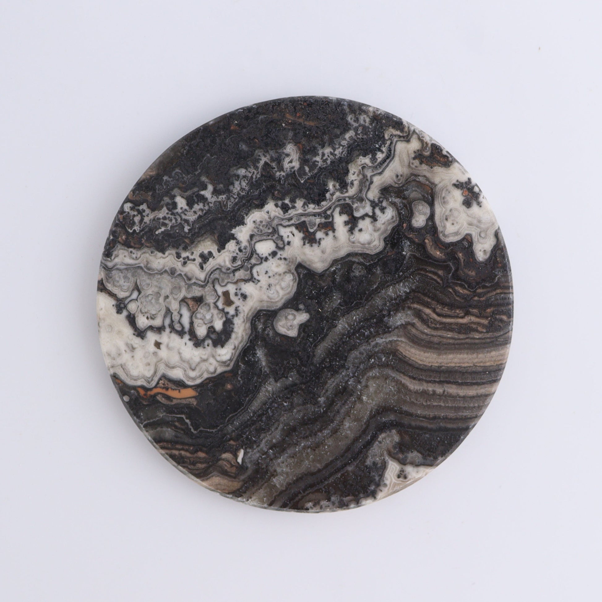 One Zebra Onyx Coaster - Expert Wholesale and Supplier of Wholesale Crystals & Bulk Gemstones, ["Catalog Onyx","coaster","Mexico","onyx","Zebra Onyx"]
