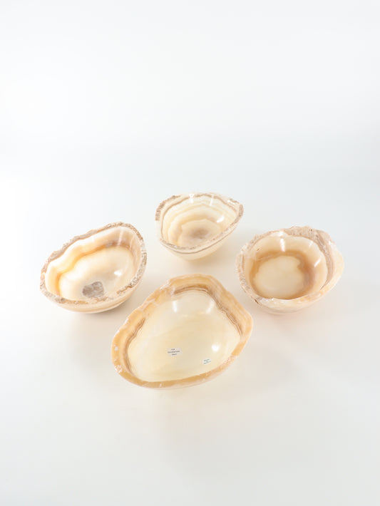 Light Tan Onyx Bowls Set of 4 - Expert Wholesale and Supplier of Wholesale Crystals & Bulk Gemstones, []