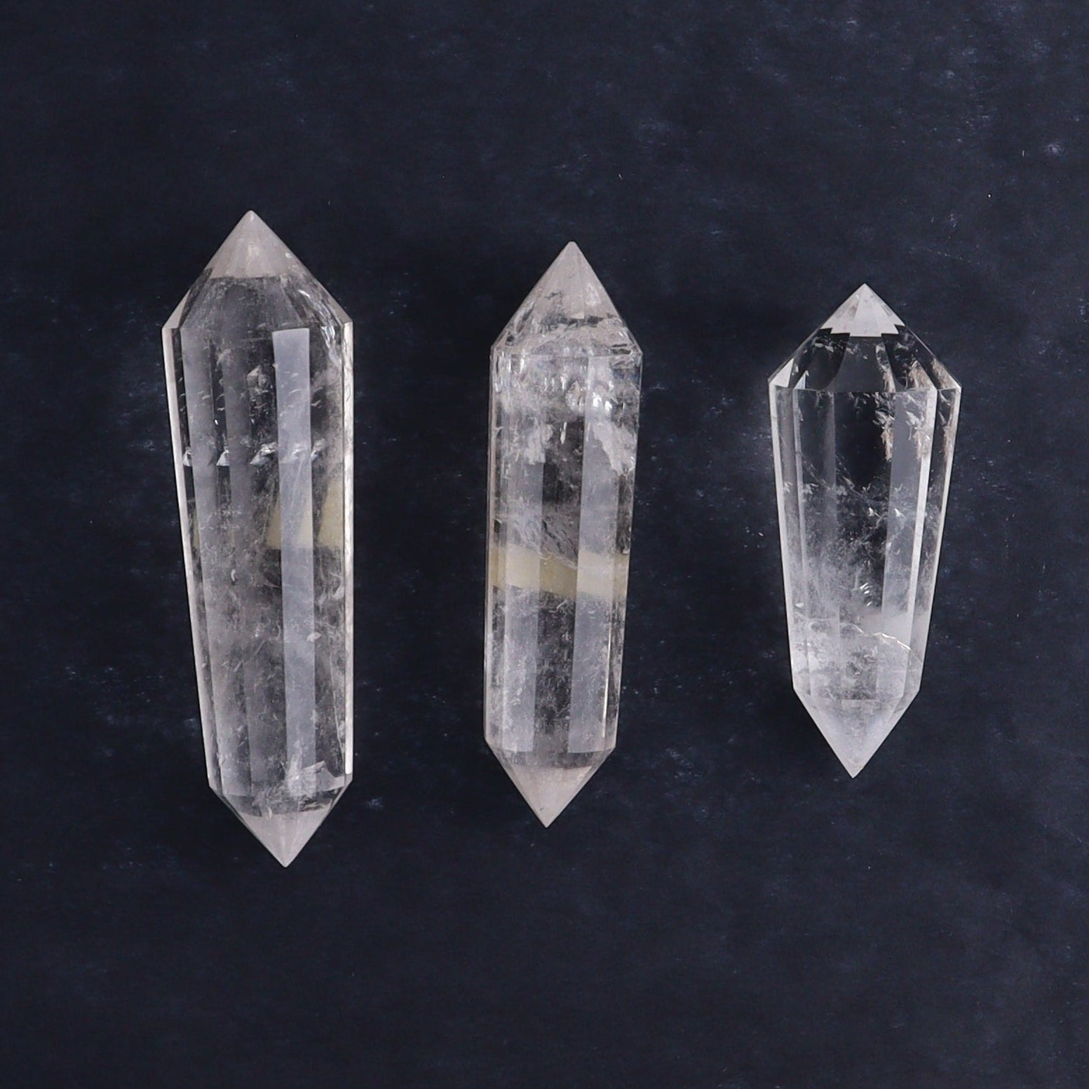 Quartz Faceted Double Points Set of 11 - Expert Wholesale and Supplier of Wholesale Crystals & Bulk Gemstones, ["Brazil","Clear Quartz","close_50","Mixed Carvings","Quartz"]