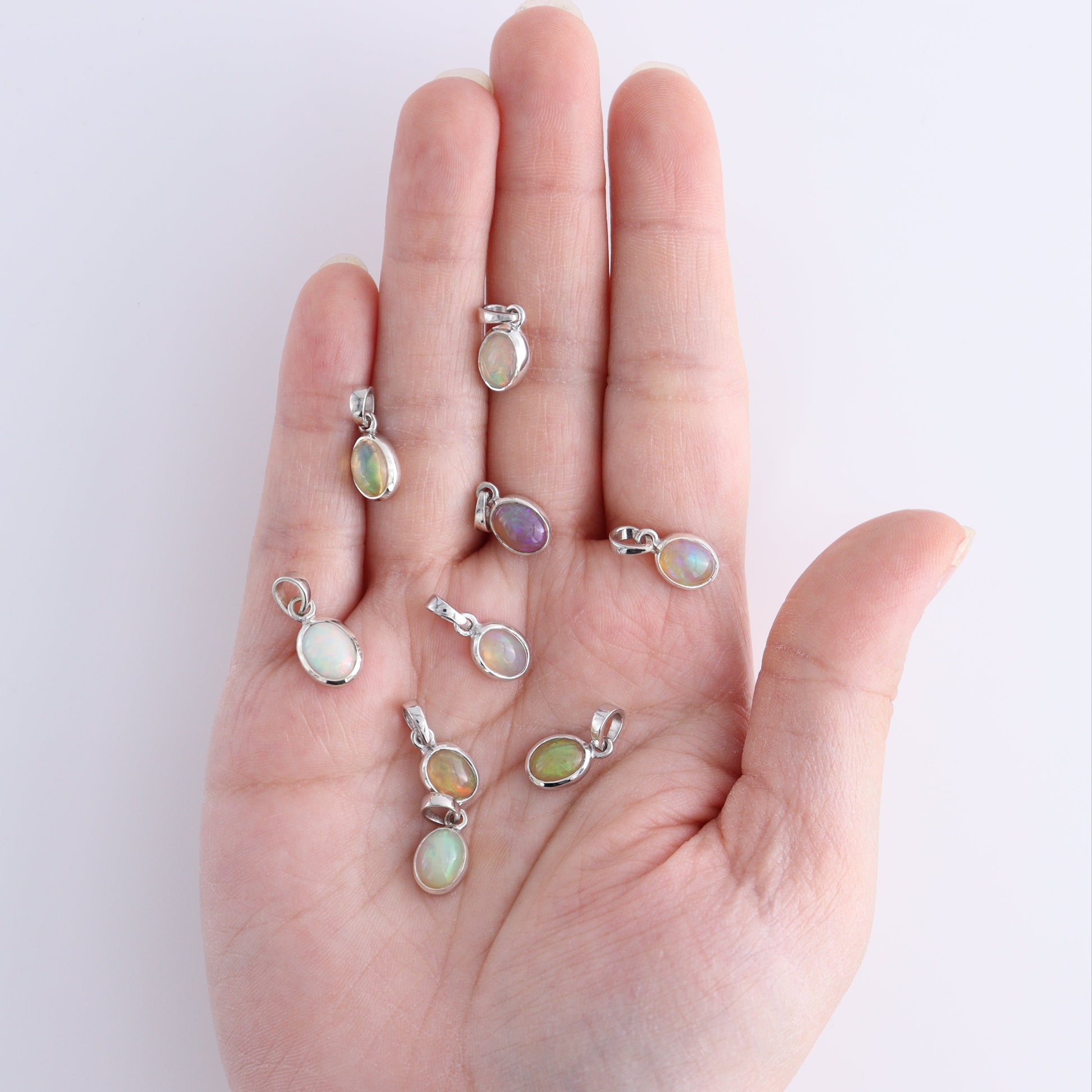 One Opal Sterling Silver Pendant (chain not included) - Expert Wholesale and Supplier of Wholesale Crystals & Bulk Gemstones, ["Opal","Pendant","sterling silver"]