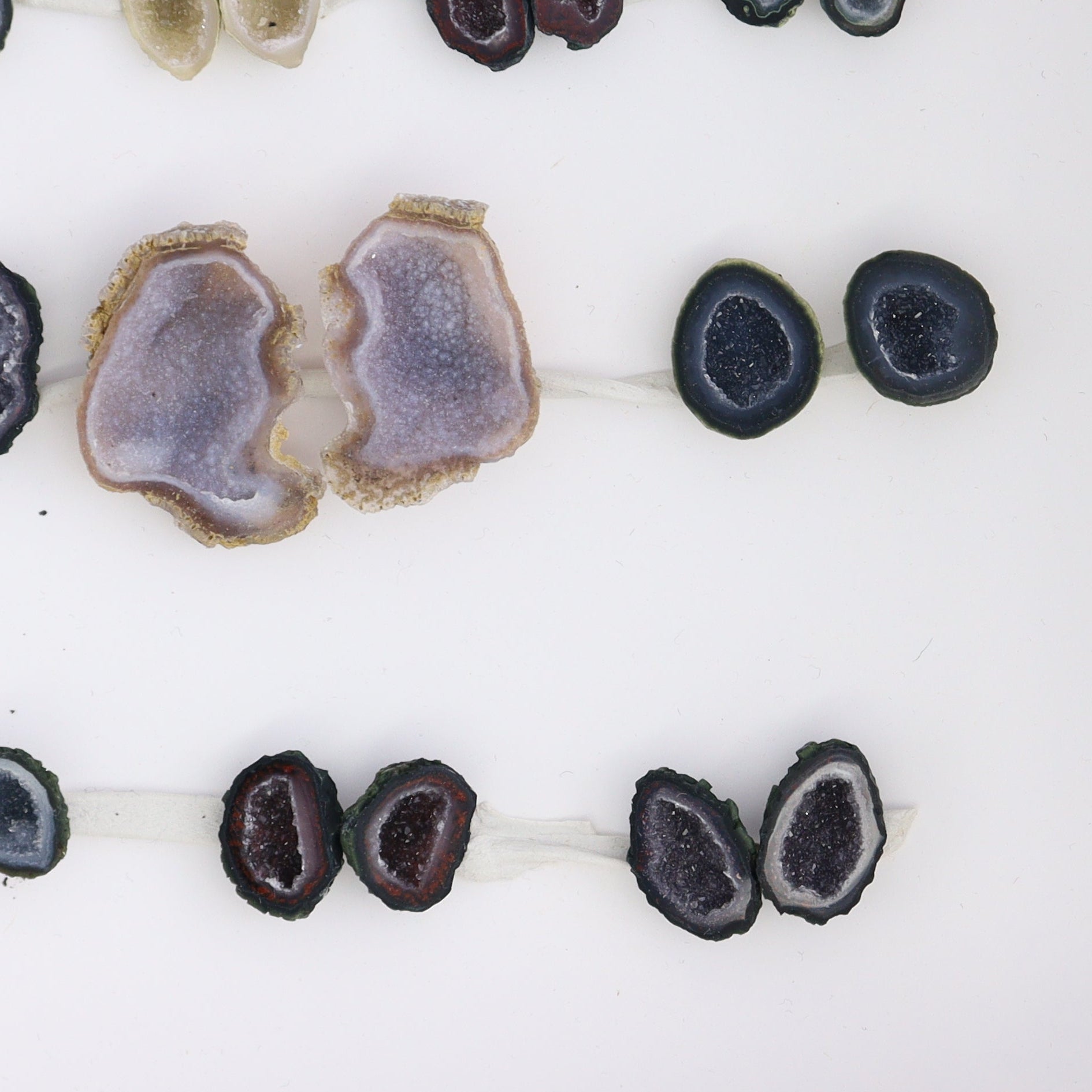 Tabasco Geodes 10 Pairs - Expert Wholesale and Supplier of Wholesale Crystals & Bulk Gemstones, ["Geodes","Tabasco Geode"]