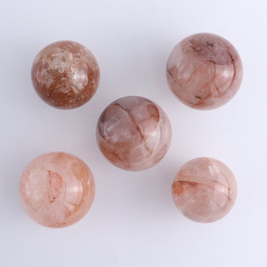 Fire Quartz Spheres Set of 5