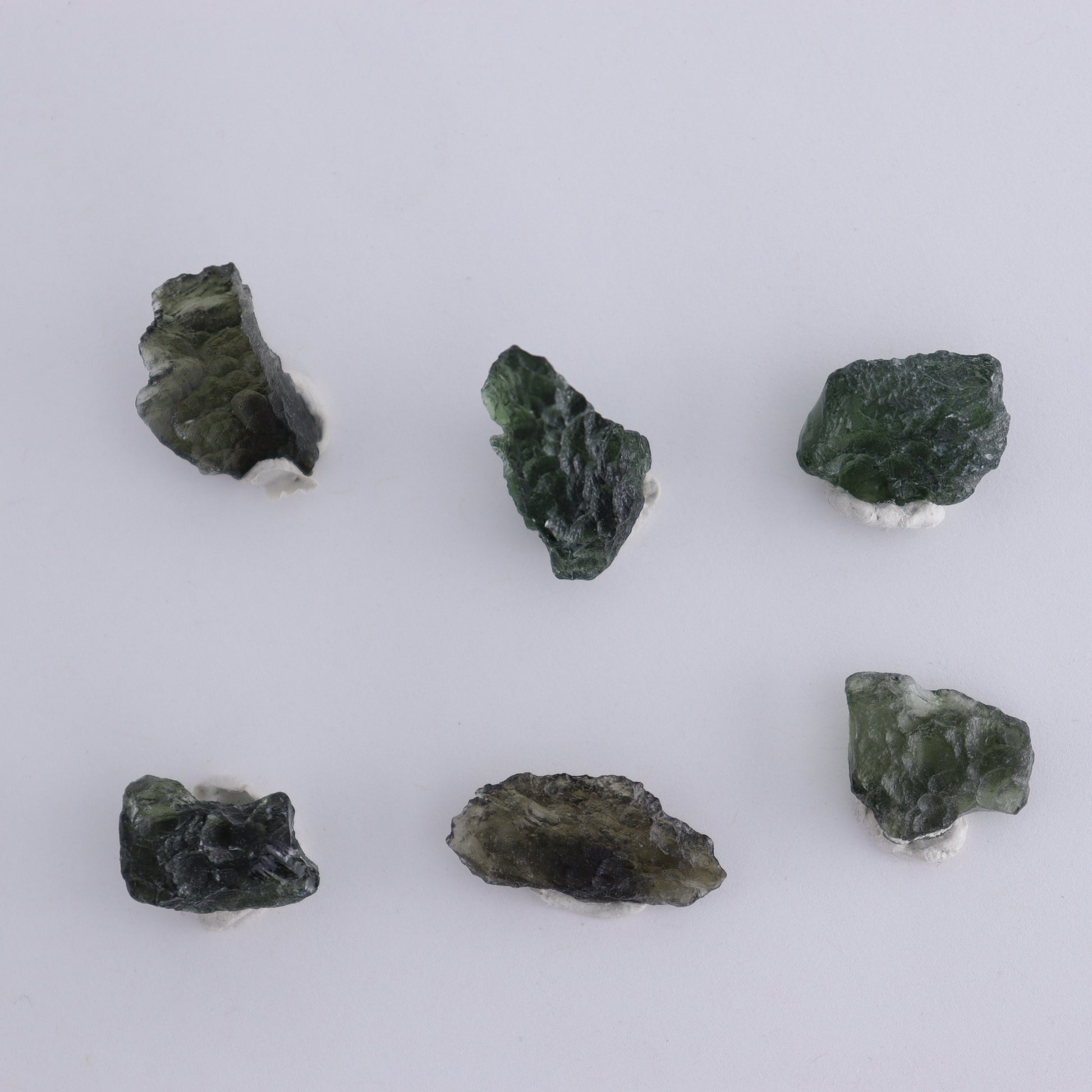 Moldavite Pieces Set of 6 - Expert Wholesale and Supplier of Wholesale Crystals & Bulk Gemstones, ["Czech Republic","Moldavite","Pieces"]