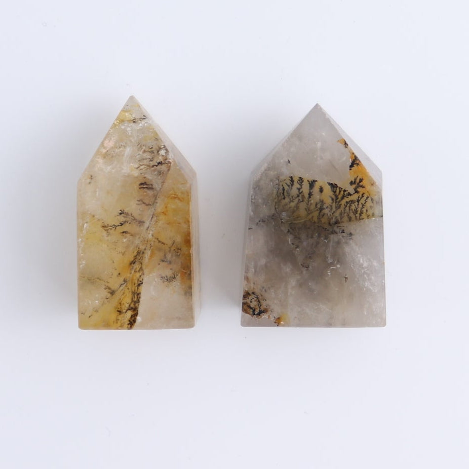 Dendritic Golden Healer Quartz Towers Set of 11