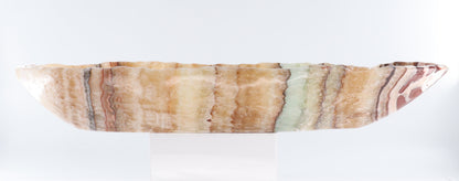 Mexican Onyx/Calcite Canoe Bowl - Expert Wholesale and Supplier of Wholesale Crystals & Bulk Gemstones, ["Bowls","Calcite","canoe","Mexico","onyx"]