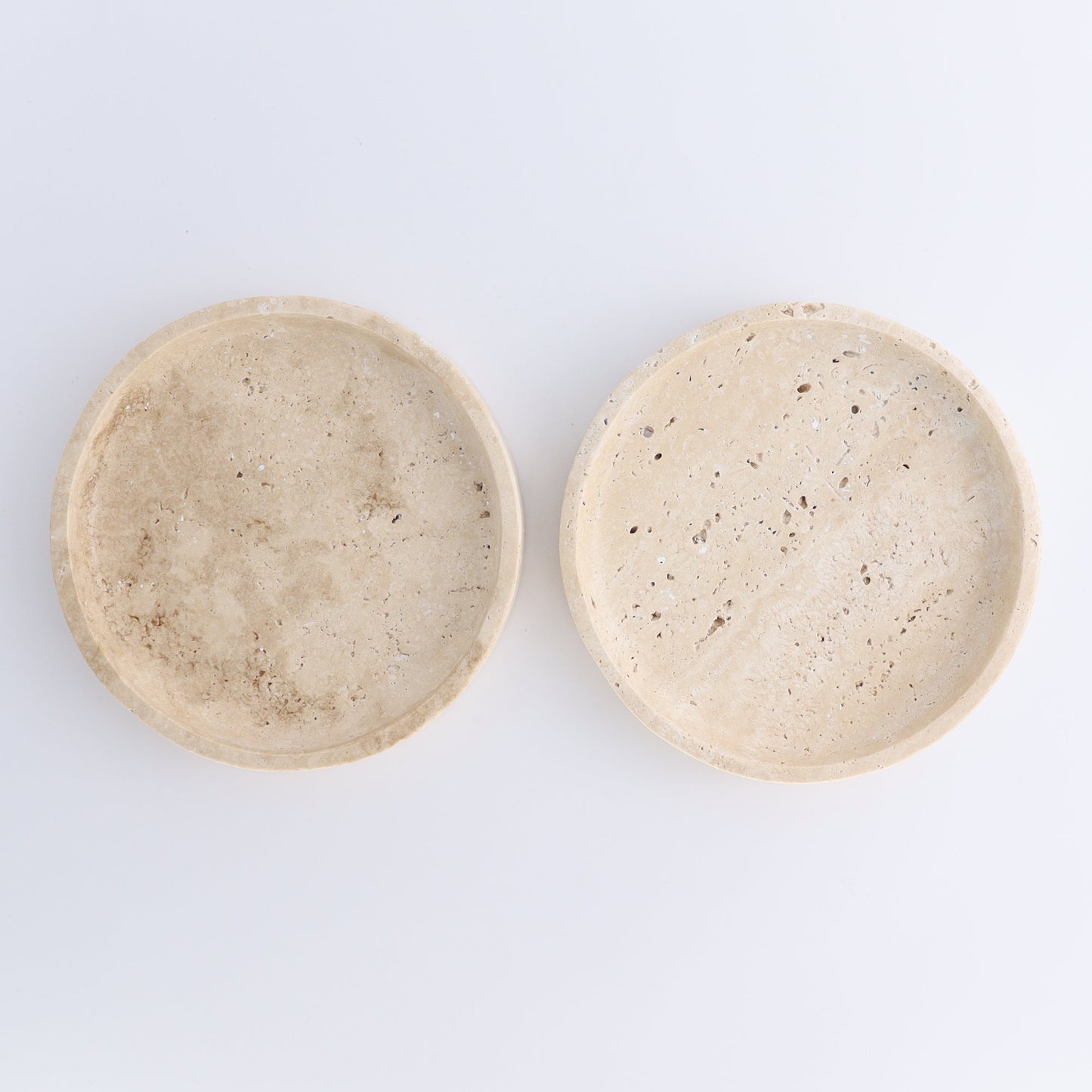 One Travertine Round Dish Small - Expert Wholesale and Supplier of Wholesale Crystals & Bulk Gemstones, ["Catalog Onyx","Decorative Dish","Mexico","Travertine"]