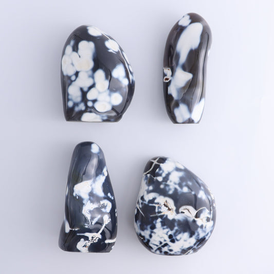 Orca Agate Freeform Set of 4