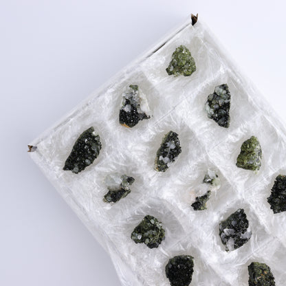 Epidote Set of 15 - Expert Wholesale and Supplier of Wholesale Crystals & Bulk Gemstones, ["epidote","flat","Flats"]