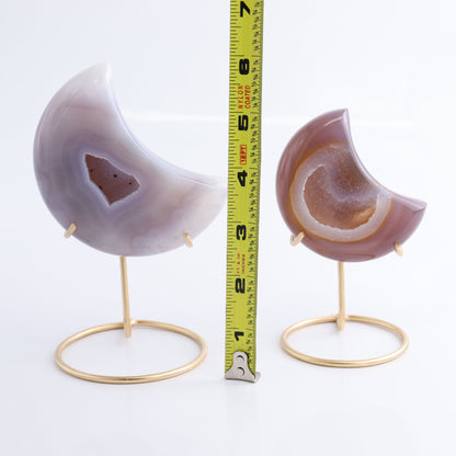 Agate Moons with Stand Set of 5 - Expert Wholesale and Supplier of Wholesale Crystals & Bulk Gemstones, ["Agate","Brazil","moons"]