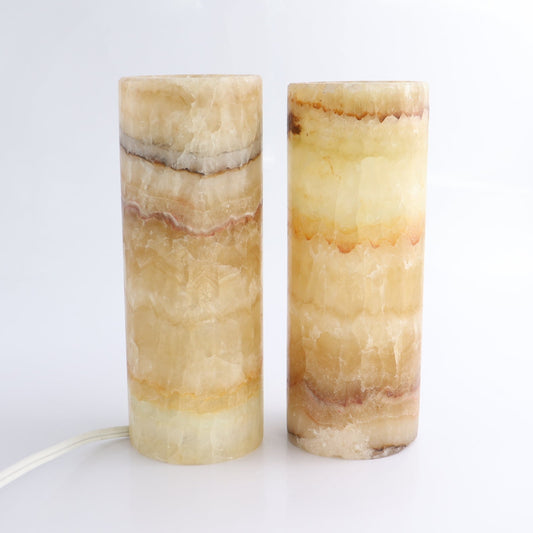 Mexican Onyx/Calcite Lamps Set of 2 - Expert Wholesale and Supplier of Wholesale Crystals & Bulk Gemstones, ["Lamps","Mexico","onyx"]