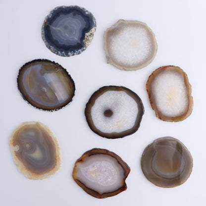Agate Slices Set of 8 - Expert Wholesale and Supplier of Wholesale Crystals & Bulk Gemstones, ["Agate","Slices and Slabs"]