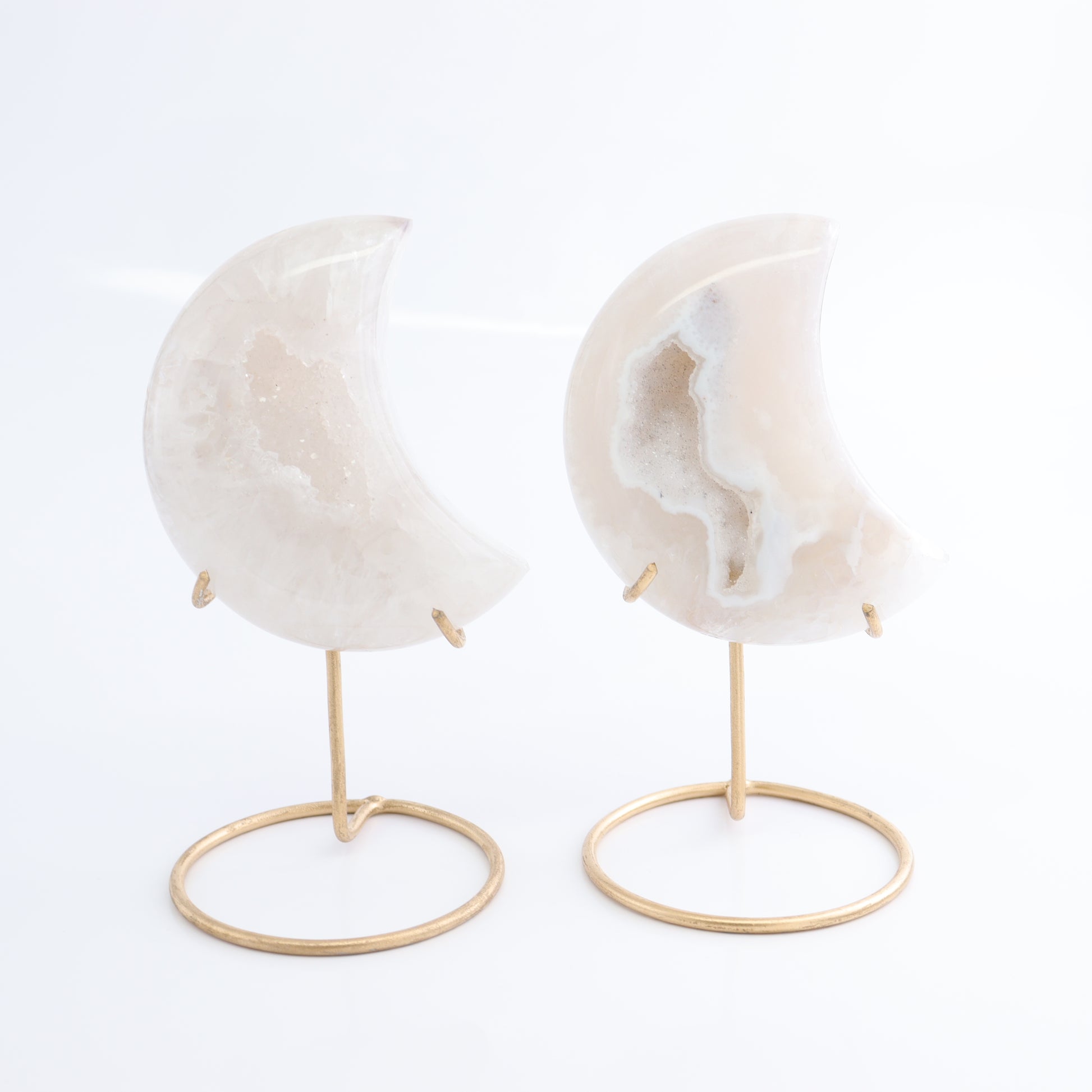 Agate Moons with Stand Set of 5 - Expert Wholesale and Supplier of Wholesale Crystals & Bulk Gemstones, ["Agate","Brazil","moons"]