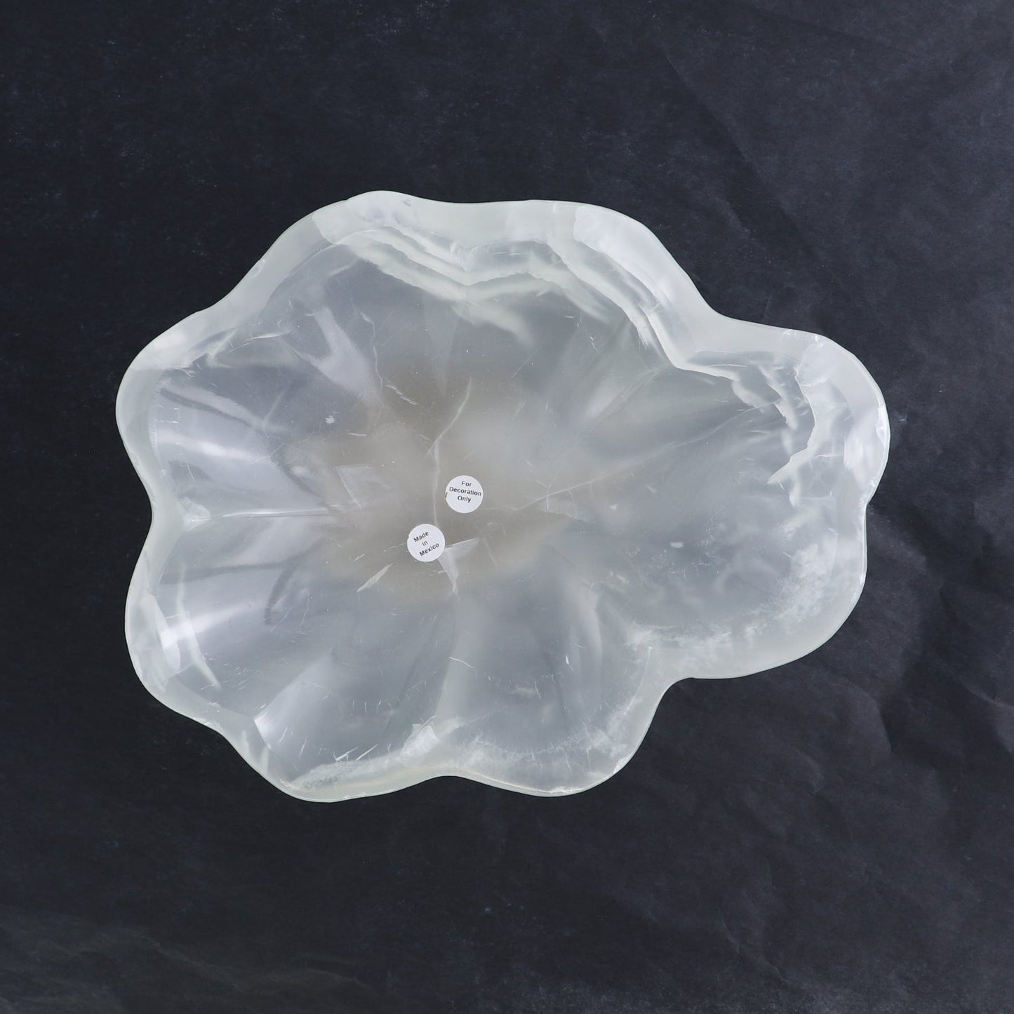 One Bowl Mexican Onyx/Calcite Wide White
